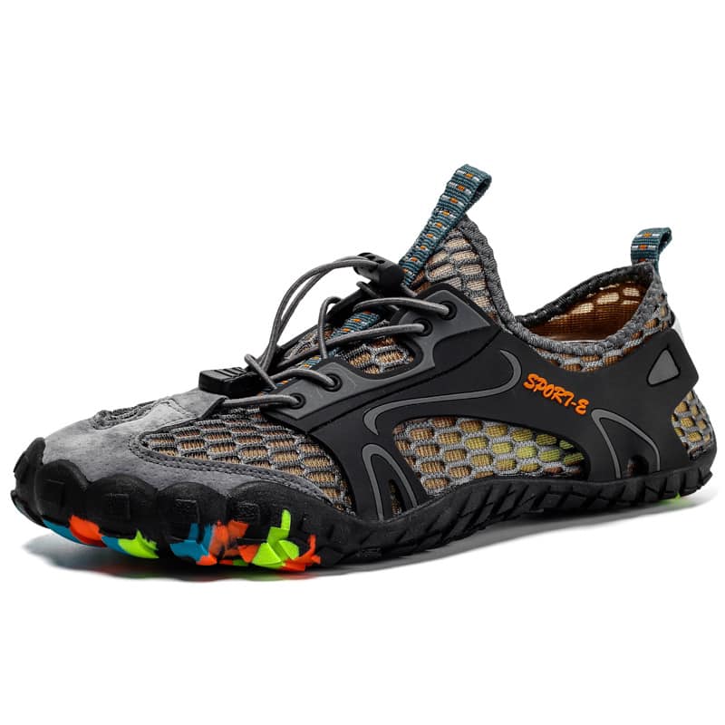 ZAPATILLA OUTDOOR GRIS ACUATICA SECADO RAPIDO ANTIDESLIZANTE