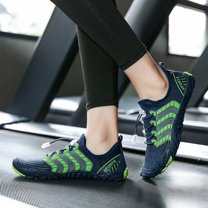 ZAPATILLA OUTDOOR AZUL NEON ACUATICA SECADO RAPIDO ANTIDESLIZANTE