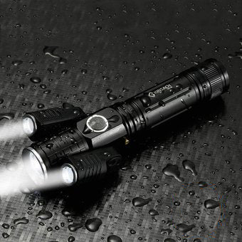 LINTERNA TACTICA LED ULTRA POTENTE RECARGABLE RESISTENTE AL AGUA