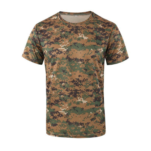 POLERA MODA MILITAR CAMUFLAJE DIGITAL OSCURO UV